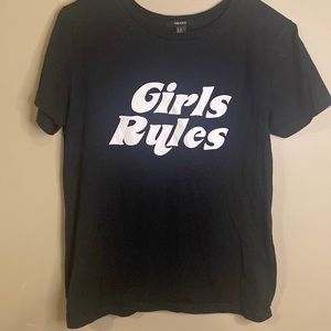 girls rules graphic tee